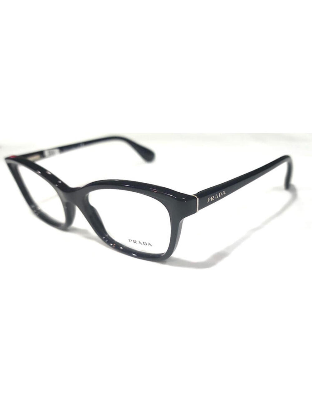 PRADA VPR05P 1AB-101 Black Rectangular Eyeglasses 52-18 140 Case Box Cloth - Picture 3 of 9